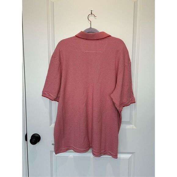 Tommy Bahama Red and White Striped Polo Shirt Size XXL - Picture 4 of 6